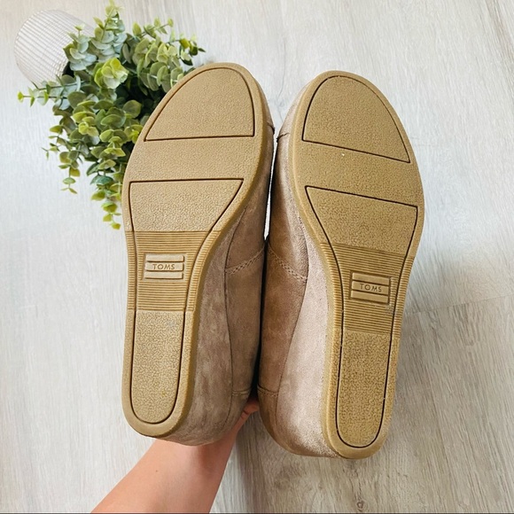 Toms Suede Desert Wedge Lace Up Booties Tan Sz 8 - Picture 8 of 11